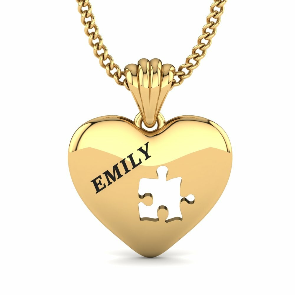 Name Initial & Name Necklaces GLAMIRA Pendant Luvina 585 Yellow Gold