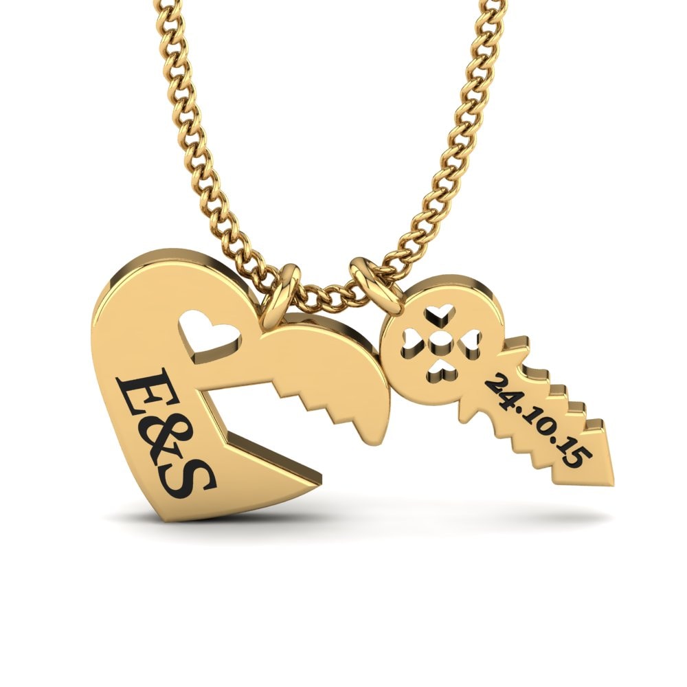 Initials Initial & Name Necklaces GLAMIRA Pendant Minetta 585 Yellow Gold