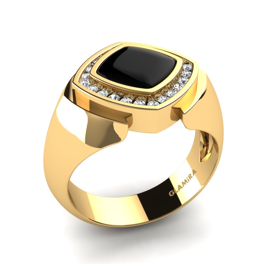 18K Yellow Gold Men's Ring Ephore