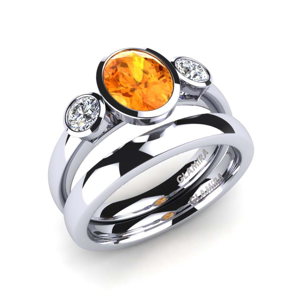 Citrine Ensemble de Bagues Exquisite