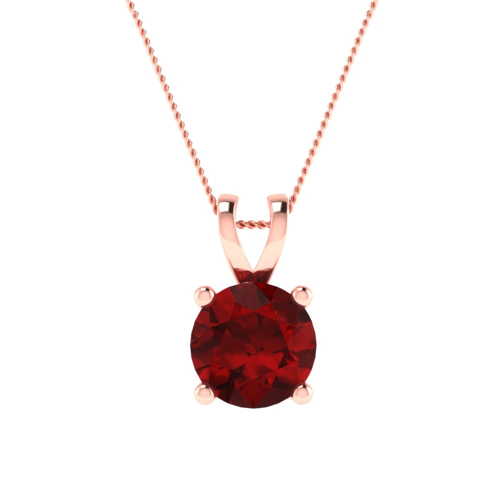 Shop for 0.8 Carat Round cut 9k Rose Gold Swarovski Red Women s Pendant Lovisa GLAMIRA Malta
