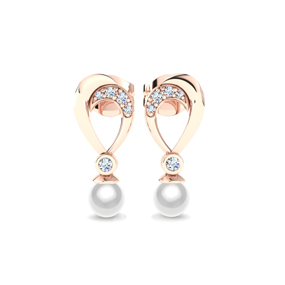 14ct Rose Gold Lab Grown Diamond Women's Earring Candace Ø4 mm
