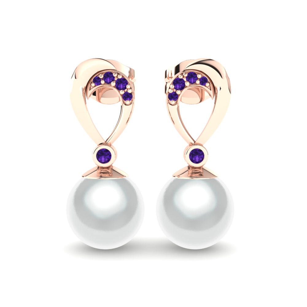 18K Rood Goud Dames Oorbellen Candace Ø8 mm