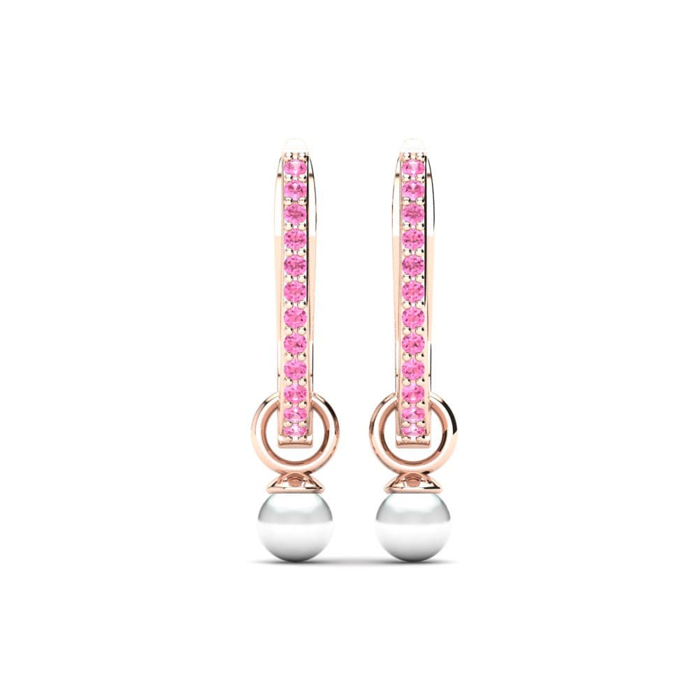 Pink Tourmaline Earring Nella Ø4 mm