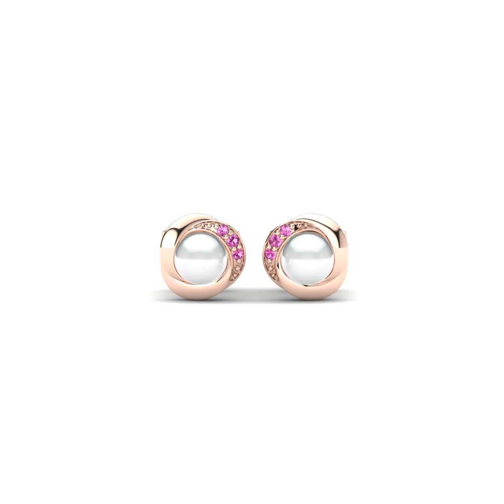 Pink Tourmaline Earring Stelina Ø4 mm