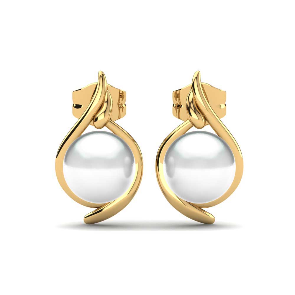 9K Geel Goud Dames Oorbellen Livia Ø8 mm