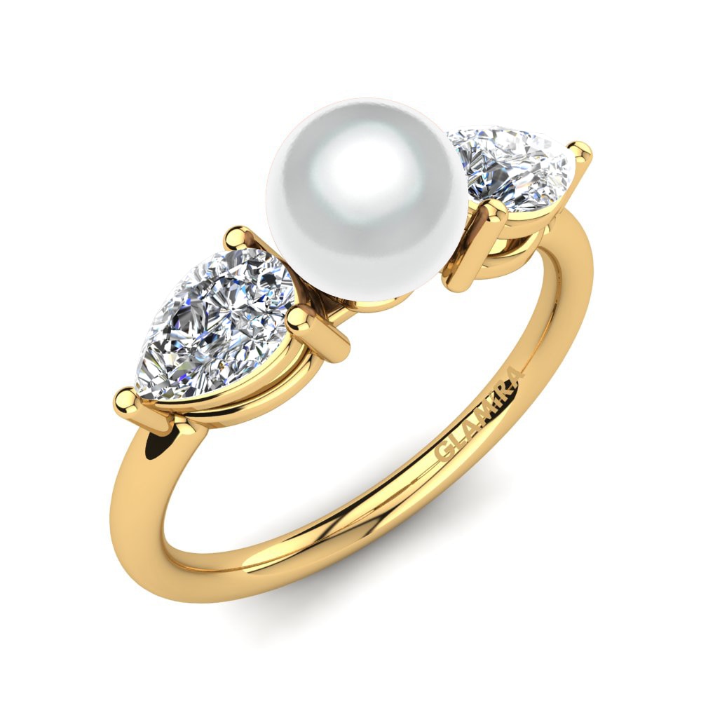 Gelbgold 585 Tropfen Ring Laketria Ø6 mm