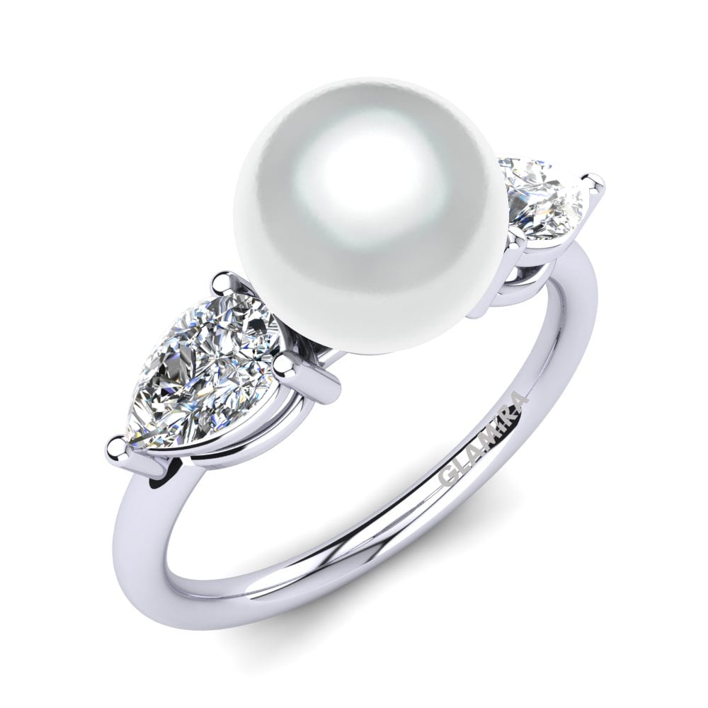 18ct White Gold Diamond Ring Laketria Ø8 mm