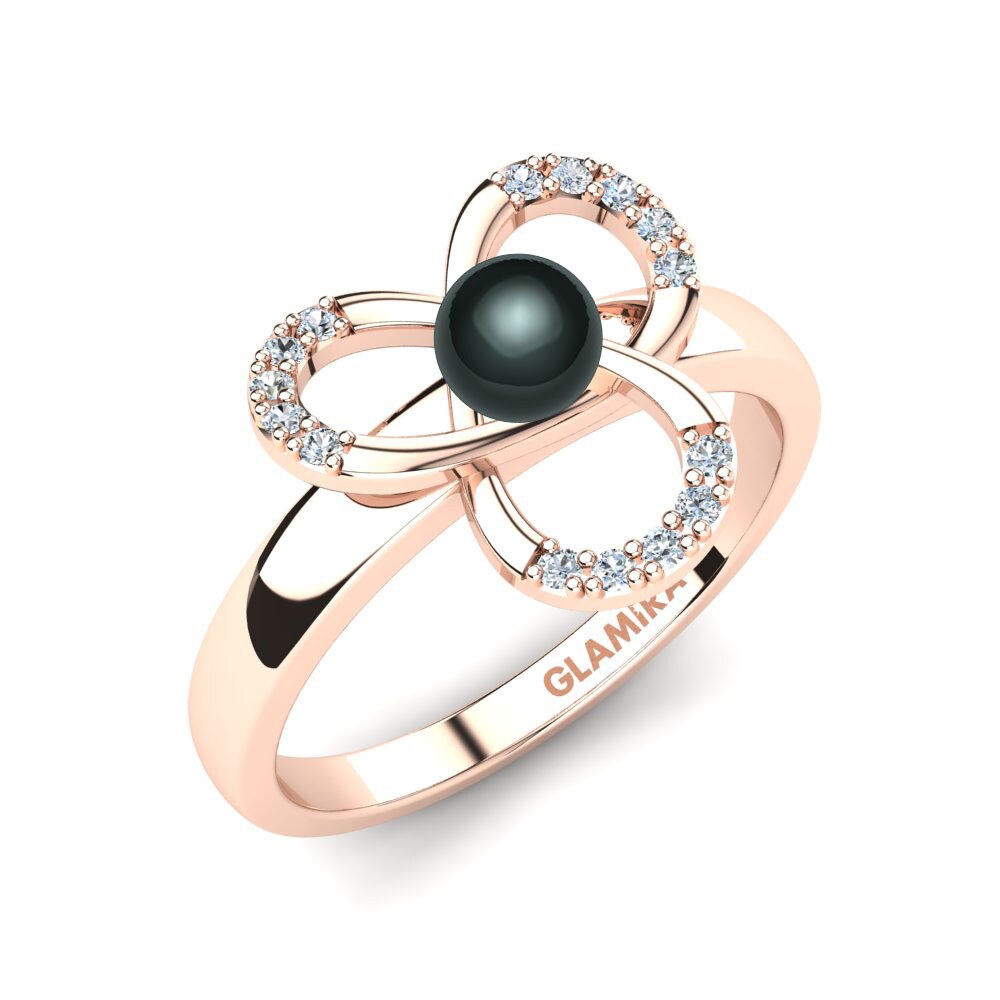 Rotgold 375 Zirkonia Ring Serissa Ø4 mm