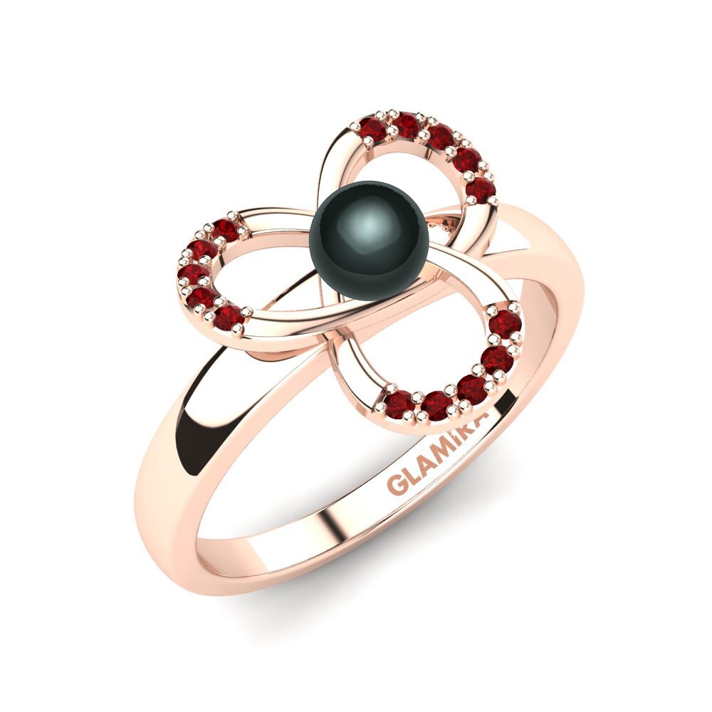 Rotgold 585 Roter Zirkonia Ring Serissa Ø4 mm