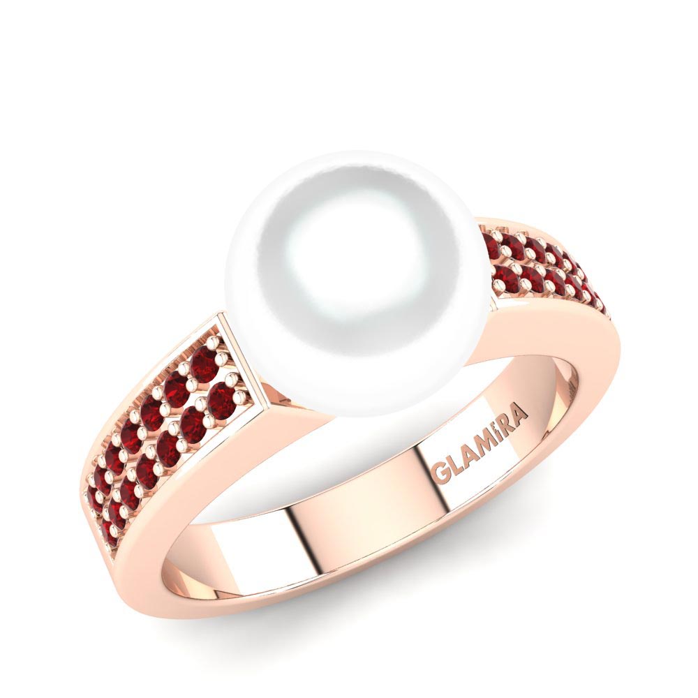 Rotgold 585 Roter Zirkonia Ring Opium Ø8 mm