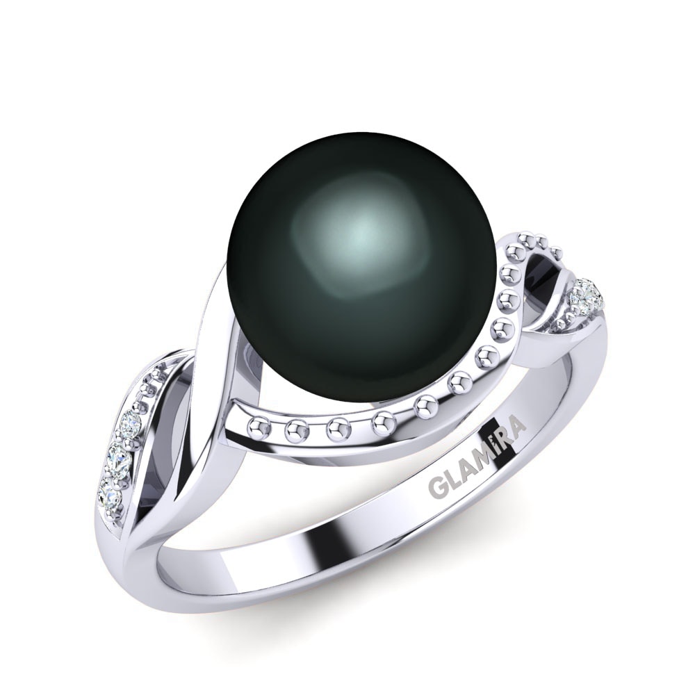 Zaffiro Bianco Anello Questa Ø8 mm