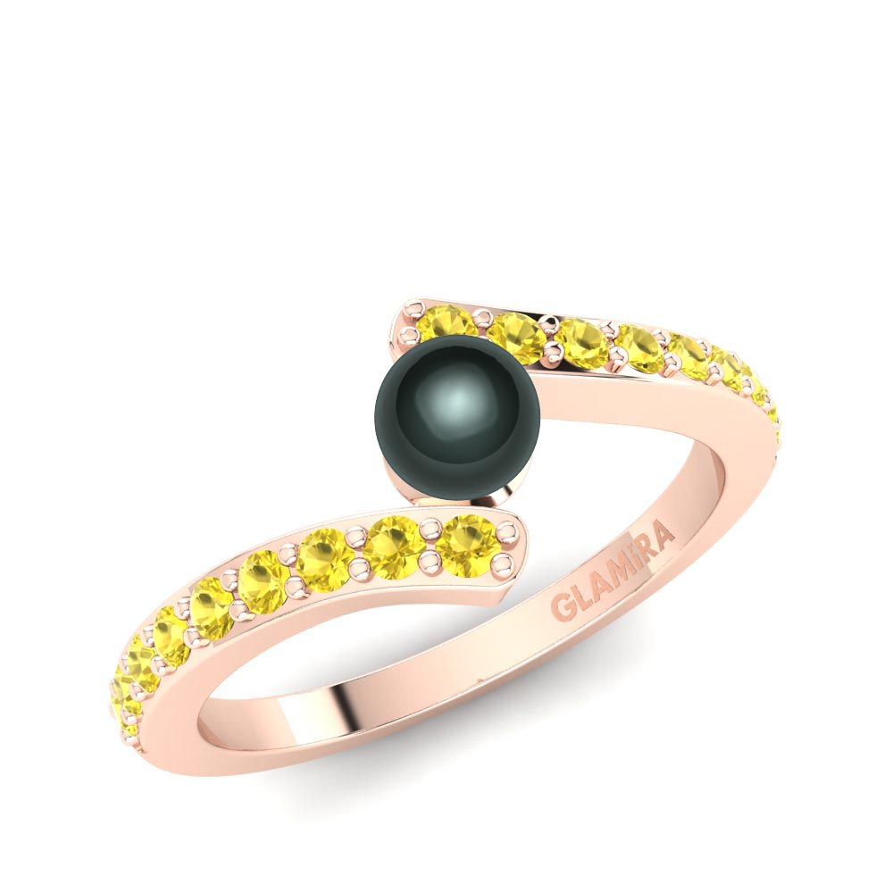 Yellow Sapphire Ring Trinity Ø4 mm