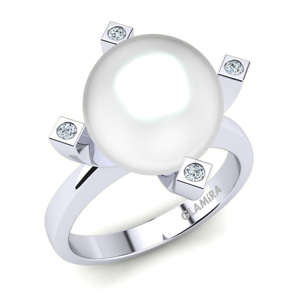 White Silver Ring Margosha Ø10 mm