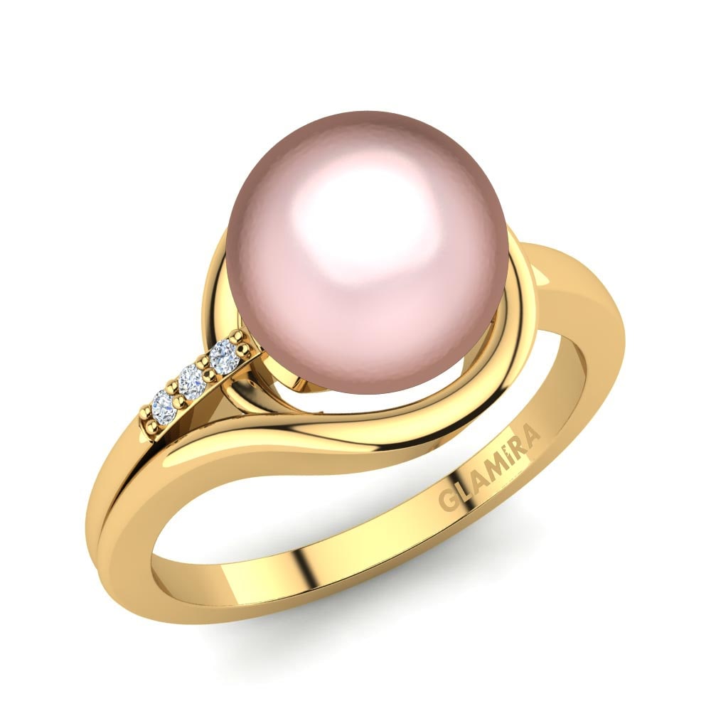 18k Oro Amarillo Anillo Douce Ø8 mm