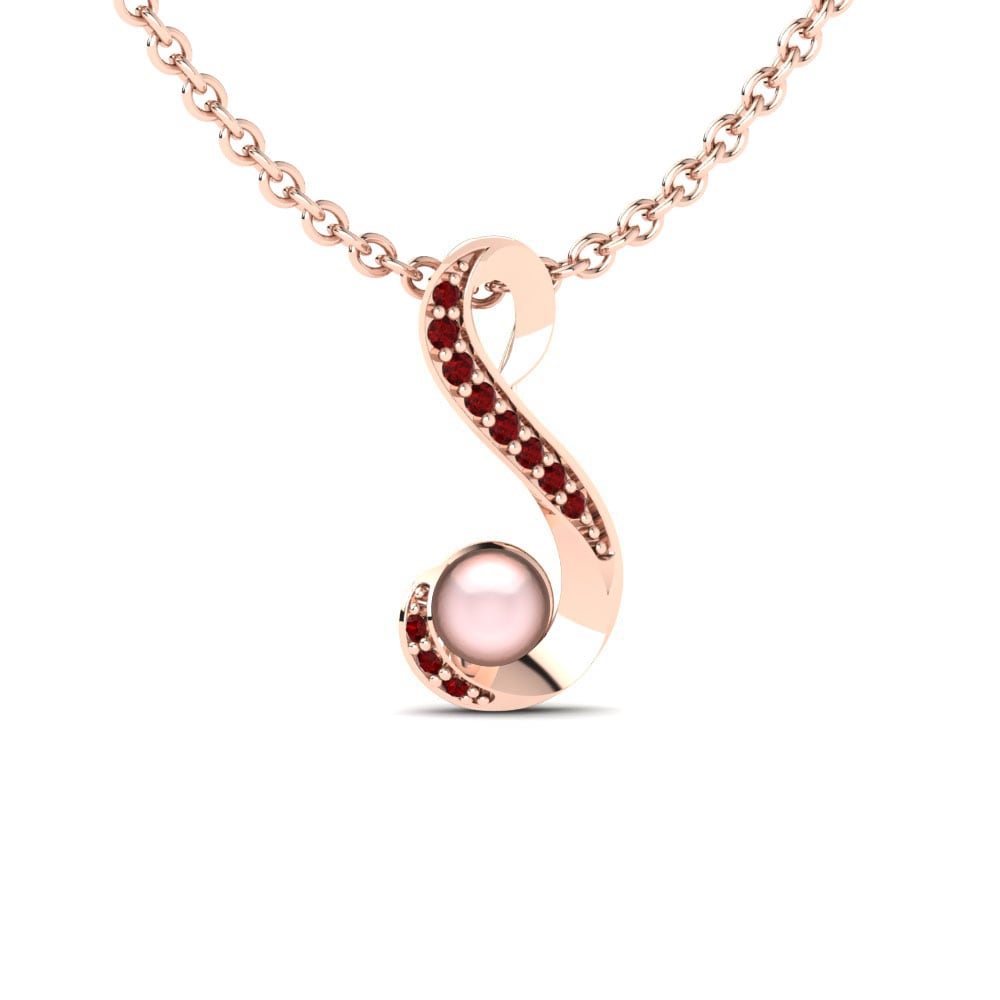 18ct Rose Gold Ruby Women's Pendant Elvira Ø4 mm