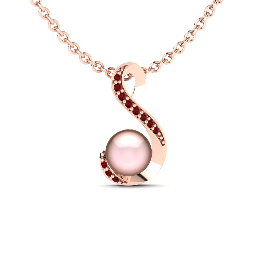 18ct Rose Gold Ruby Women's Pendant Elvira