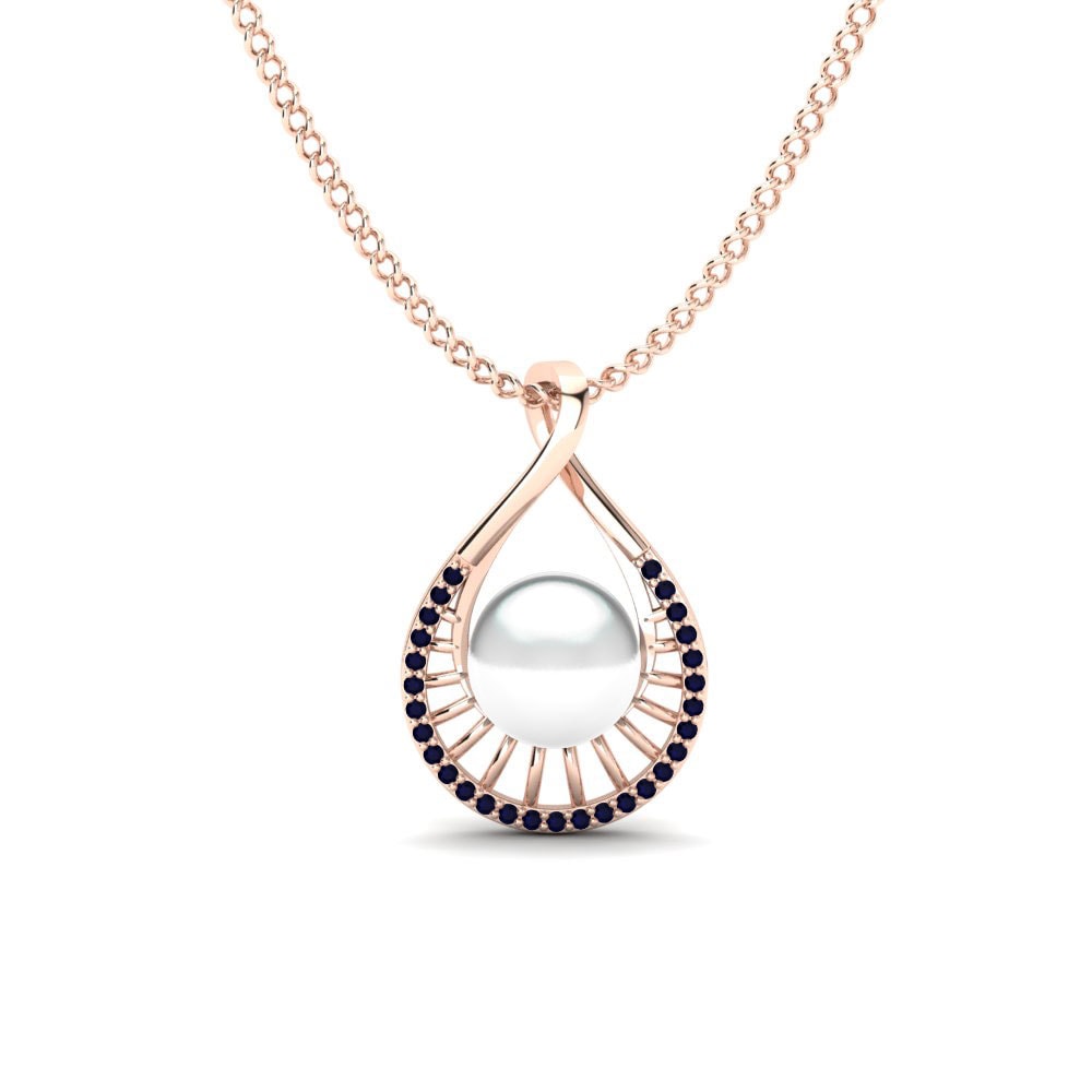 9ct Rose Gold Sapphire Women's Pendant Lowanna