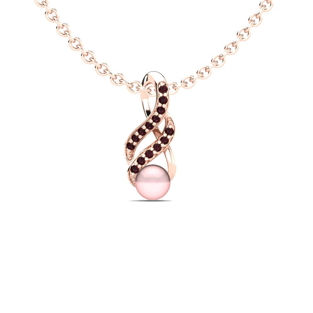 14ct Rose Gold Garnet Women's Pendant Maiya Ø4 mm