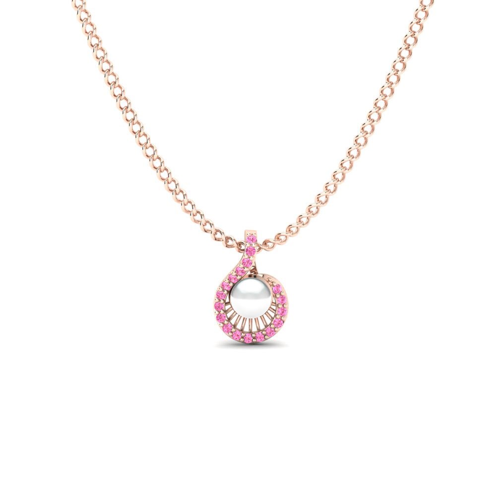 Rotgold 585 Rosa Turmalin Damen anhänger Ruperta Ø4 mm