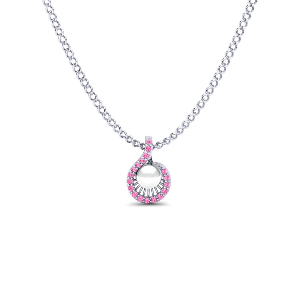 Rund Rosa Turmalin Damen anhänger Ruperta Ø4 mm