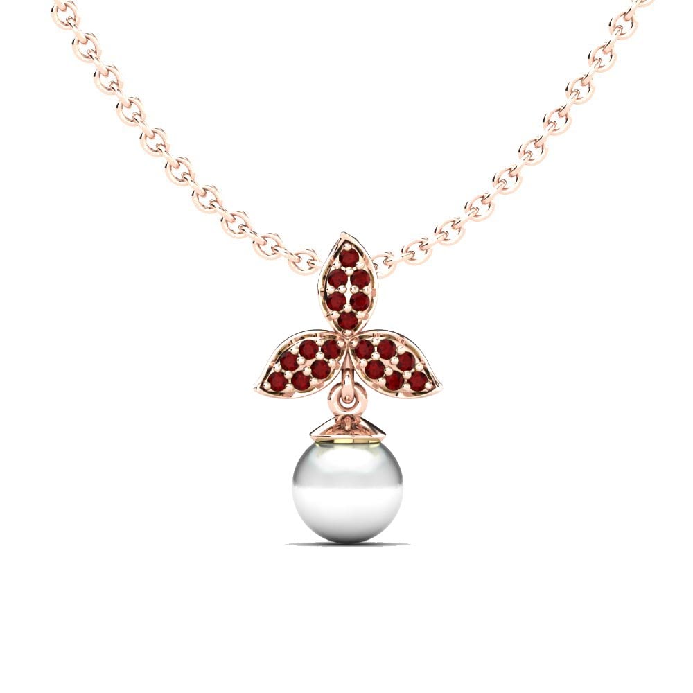 18ct Rose Gold Ruby Women's Pendant Allida