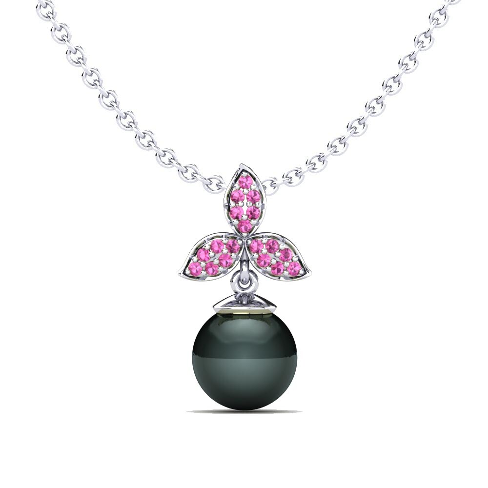 950 Palladium Rosa Turmalin Damen anhänger Allida Ø8 mm