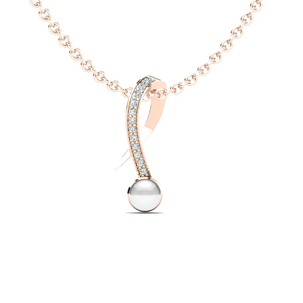 Rotgold 750 Zirkonia Damen anhänger Queen Ø4 mm
