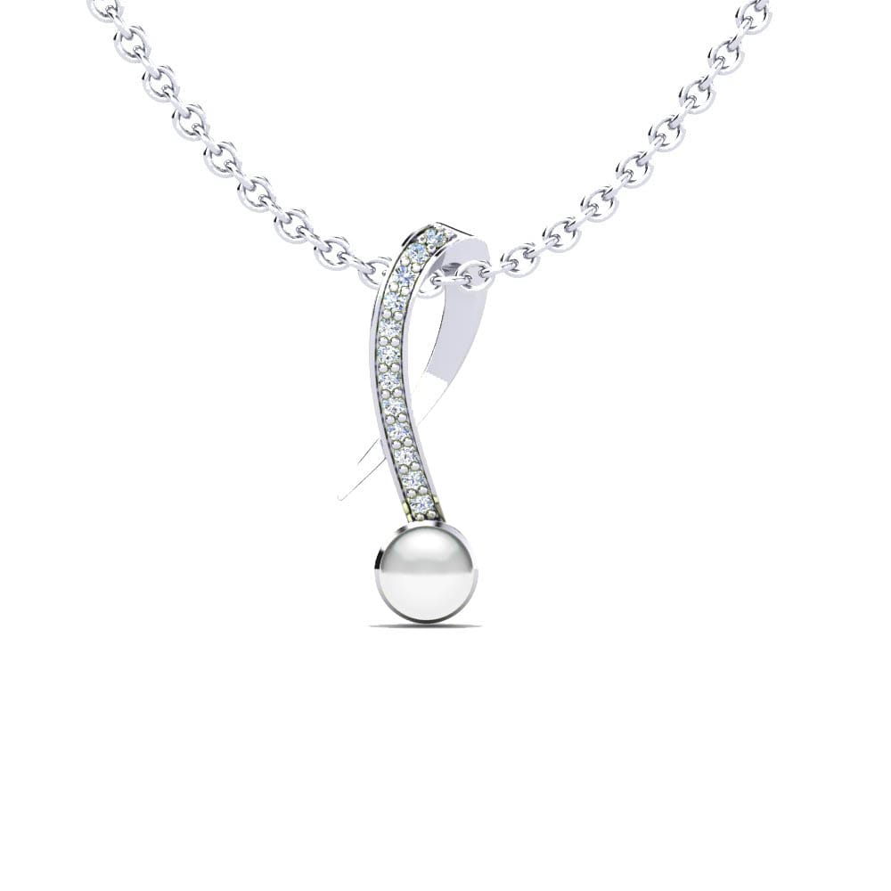 Weißgold 750 Moissanit Damen anhänger Queen Ø4 mm