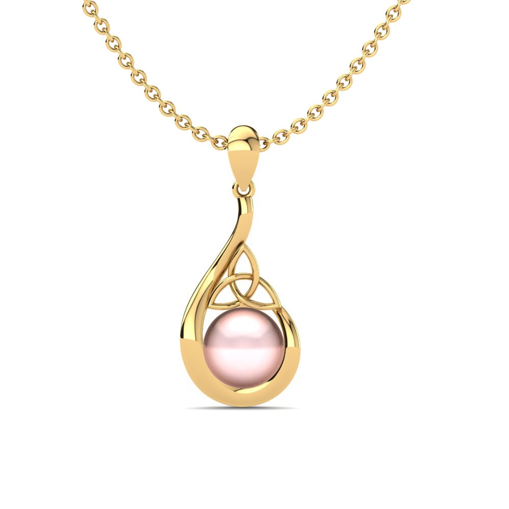 9k Yellow Gold Women's Pendant Rianna Ø8 mm