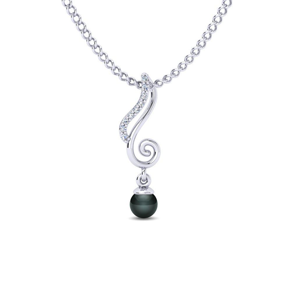 Weißgold 750 Zirkonia Damen anhänger Susy Ø4 mm