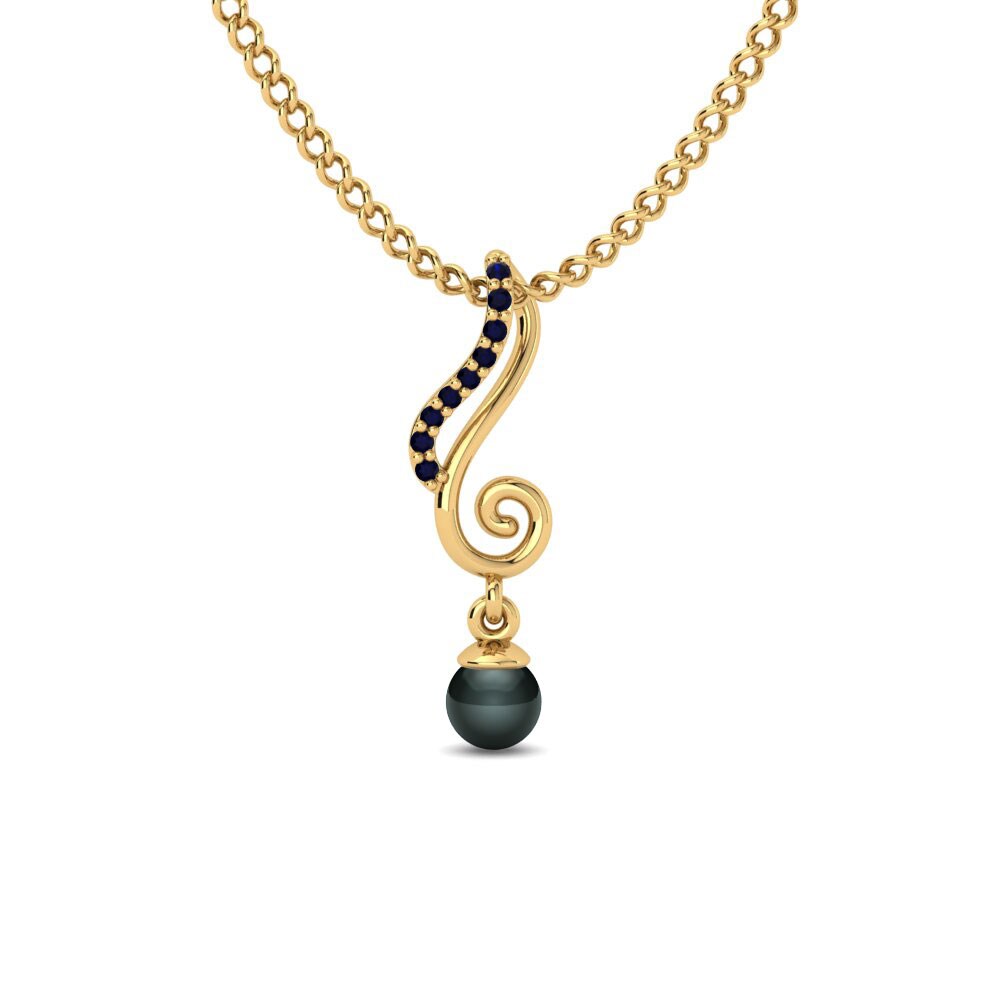 Gelbgold 750 Dunkelblauer Zirkonia Damen anhänger Susy Ø4 mm