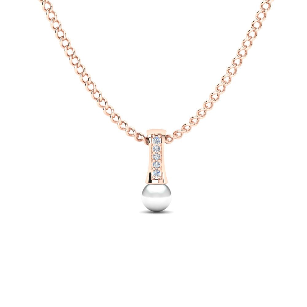 Rotgold 375 Zirkonia Damen anhänger Trecia Ø4 mm