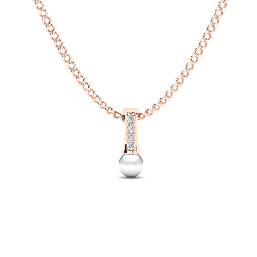Rotgold 750 Moissanit Damen anhänger Trecia Ø4 mm