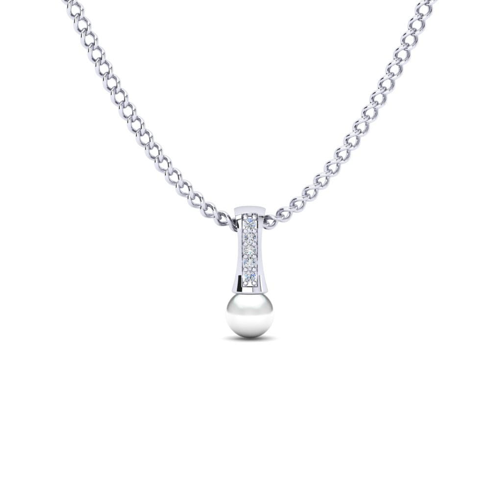 Weißgold 750 Moissanit Damen anhänger Trecia Ø4 mm