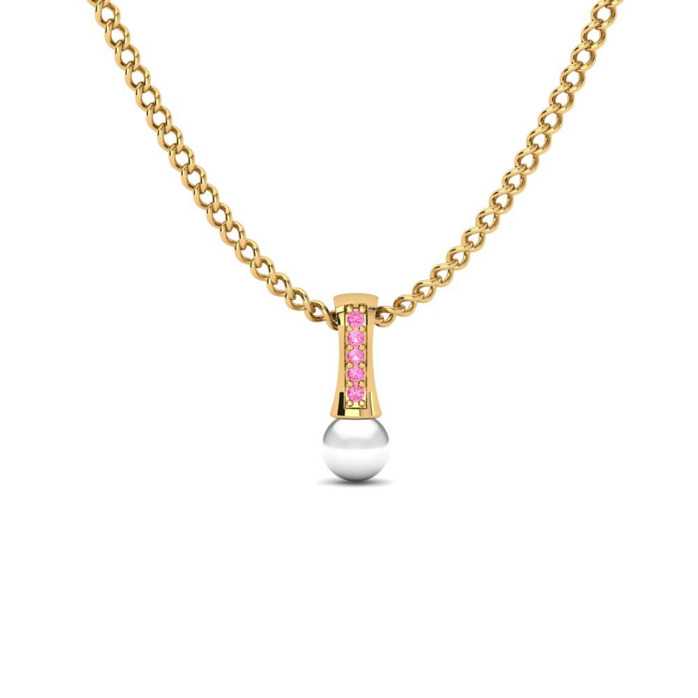 Rund Rosa Turmalin Damen anhänger Trecia Ø4 mm