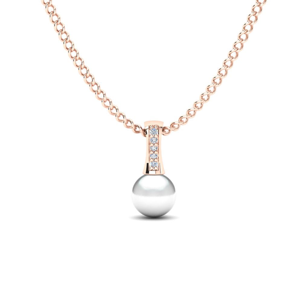 Rotgold 750 Moissanit Damen anhänger Trecia