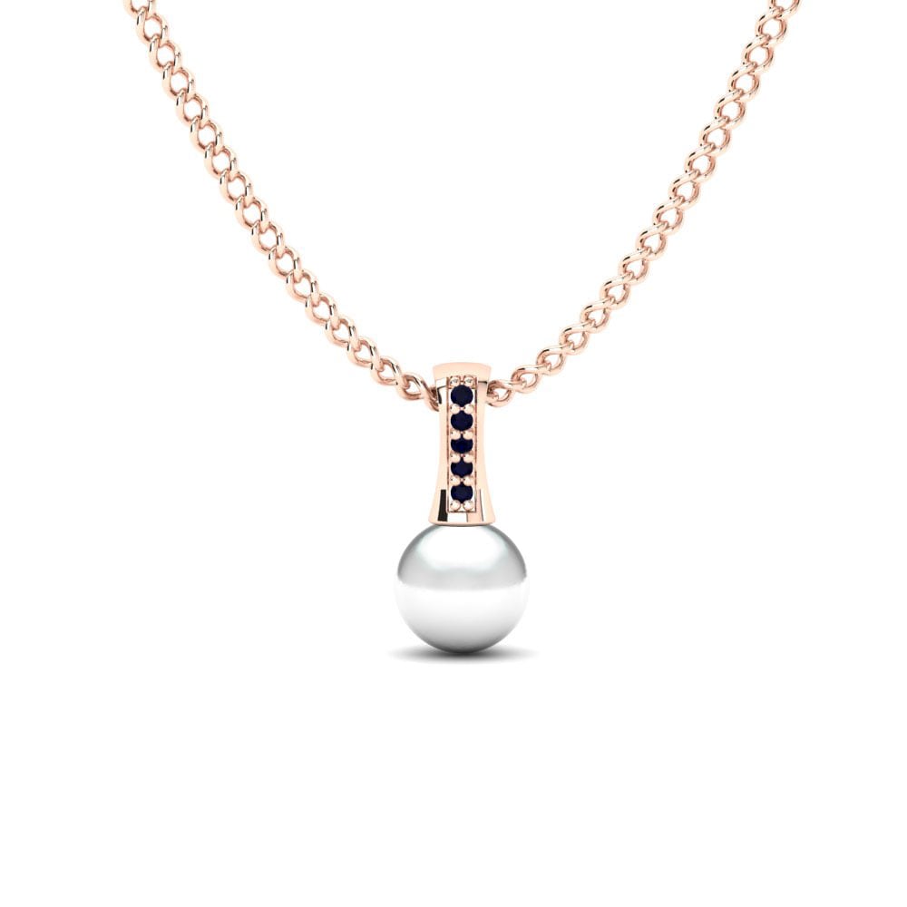 Rotgold 750 Dunkelblauer Zirkonia Damen anhänger Trecia