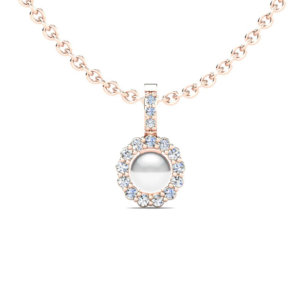 Rotgold 750 Zirkonia Damen anhänger Vinny