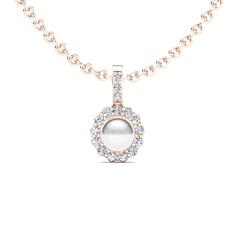 Rotgold 750 Moissanit Damen anhänger Vinny