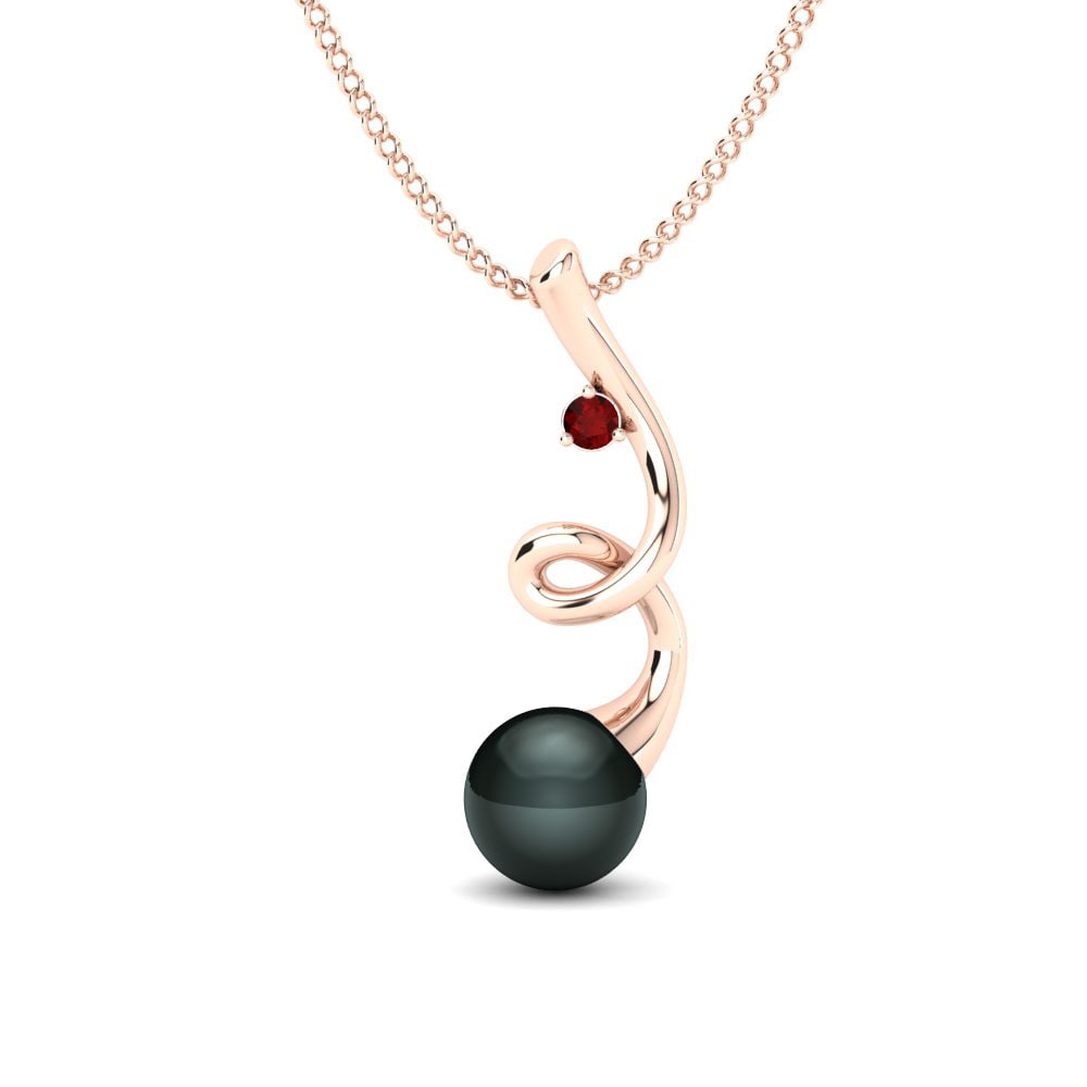 18ct Rose Gold Ruby Women's Pendant Corey Ø10 mm