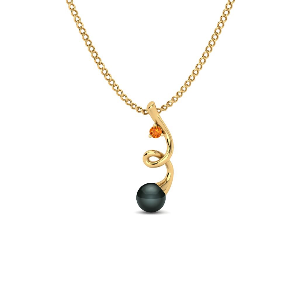 Gelbgold 375 Citrin Damen anhänger Corey Ø6 mm