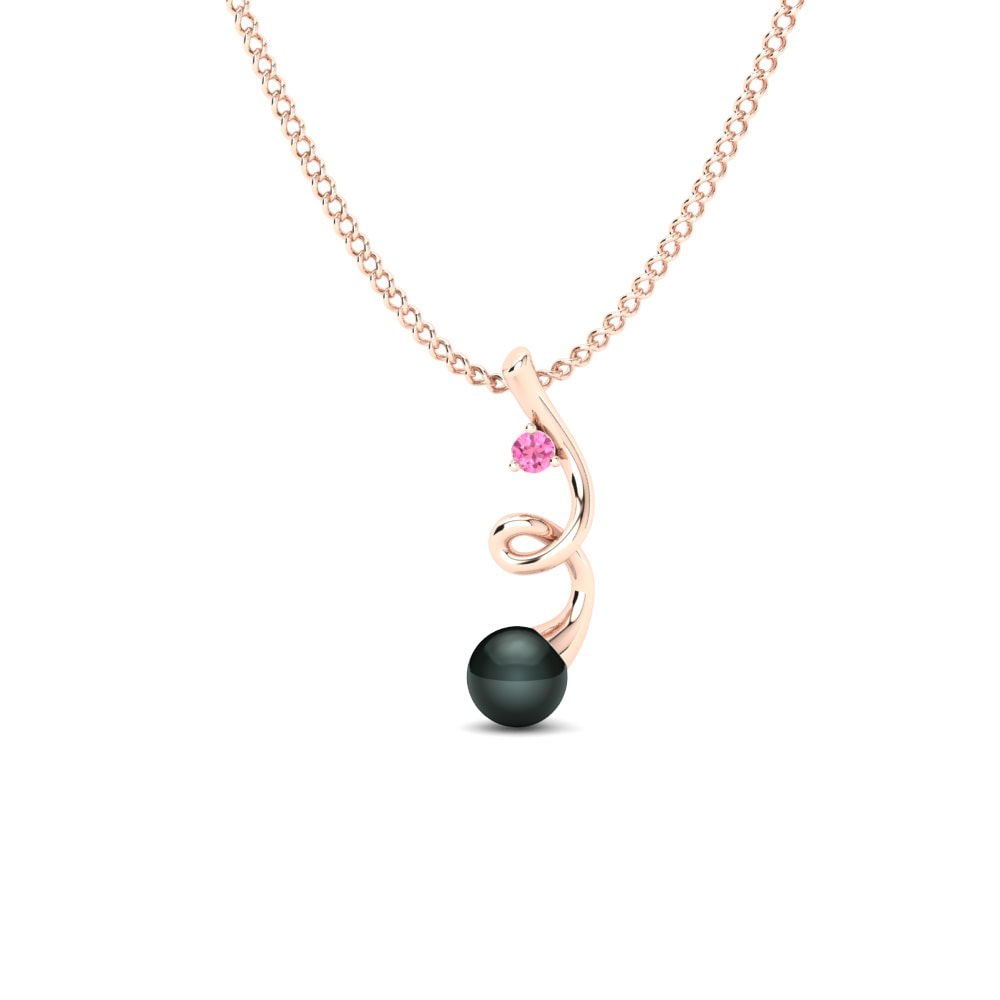Rotgold 585 Rosa Turmalin Damen anhänger Corey Ø6 mm