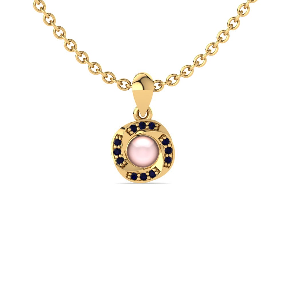 9ct Yellow Gold Sapphire Women's Pendant Luigina Ø4 mm
