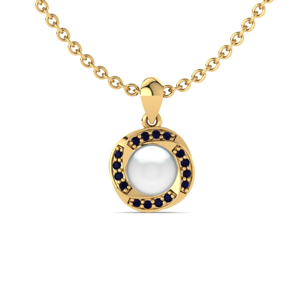 9ct Yellow Gold Sapphire Women's Pendant Luigina