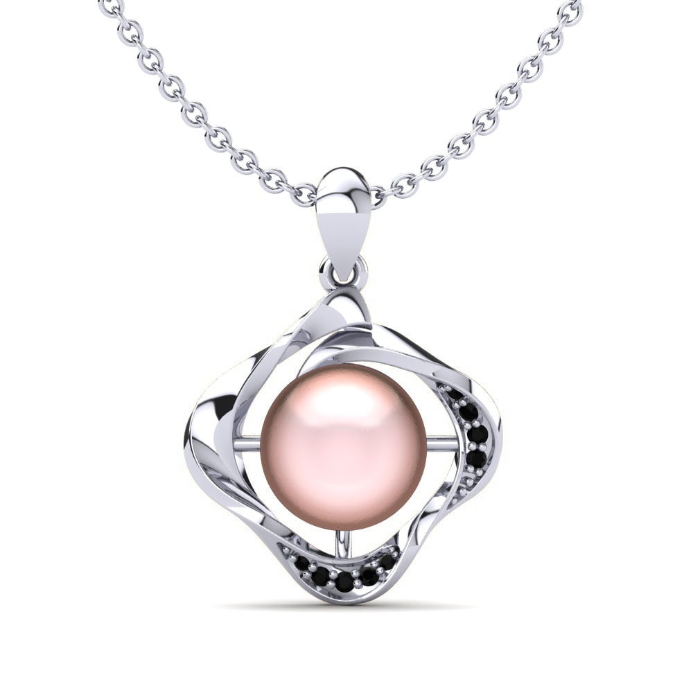 Ónix Negro Colgante de Mujer Delmare Ø10 mm