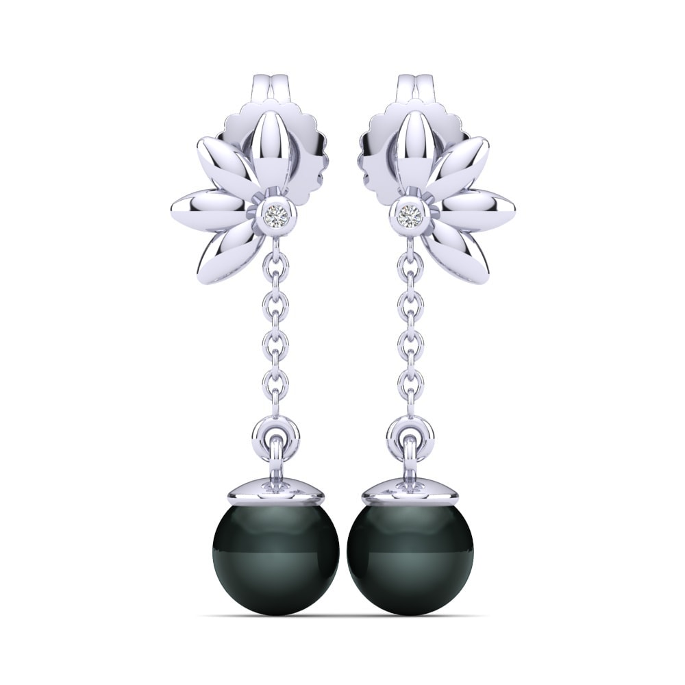 9K Wit Moissanite Dames Oorbellen Levonia Ø6 mm