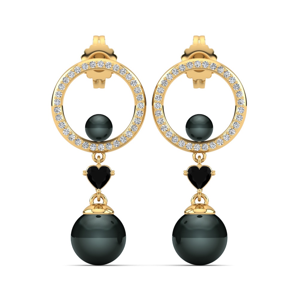 Black Onyx Women's Earring Kanethia Ø8 mm