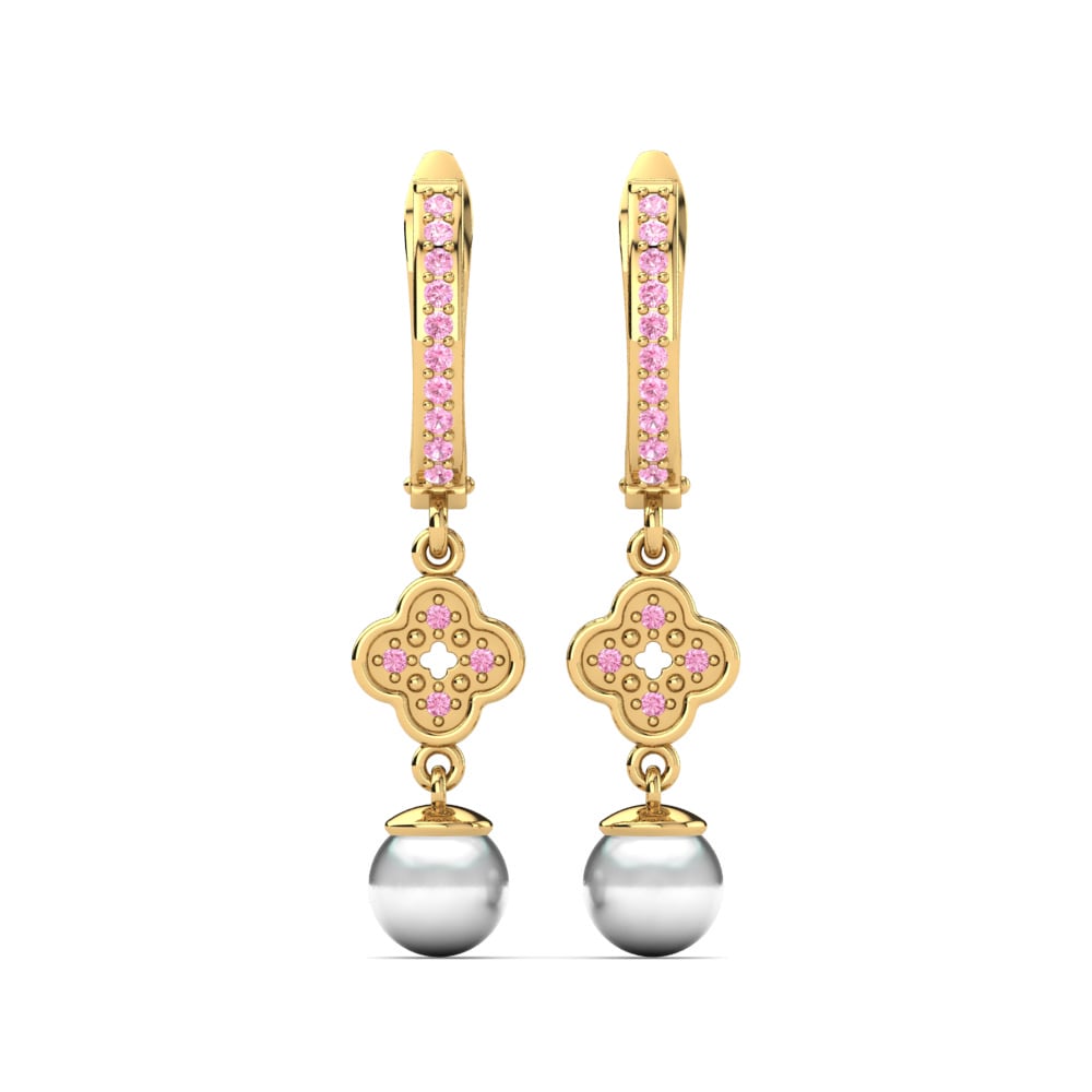 Pink Sapphire Women's Earring Lekathia