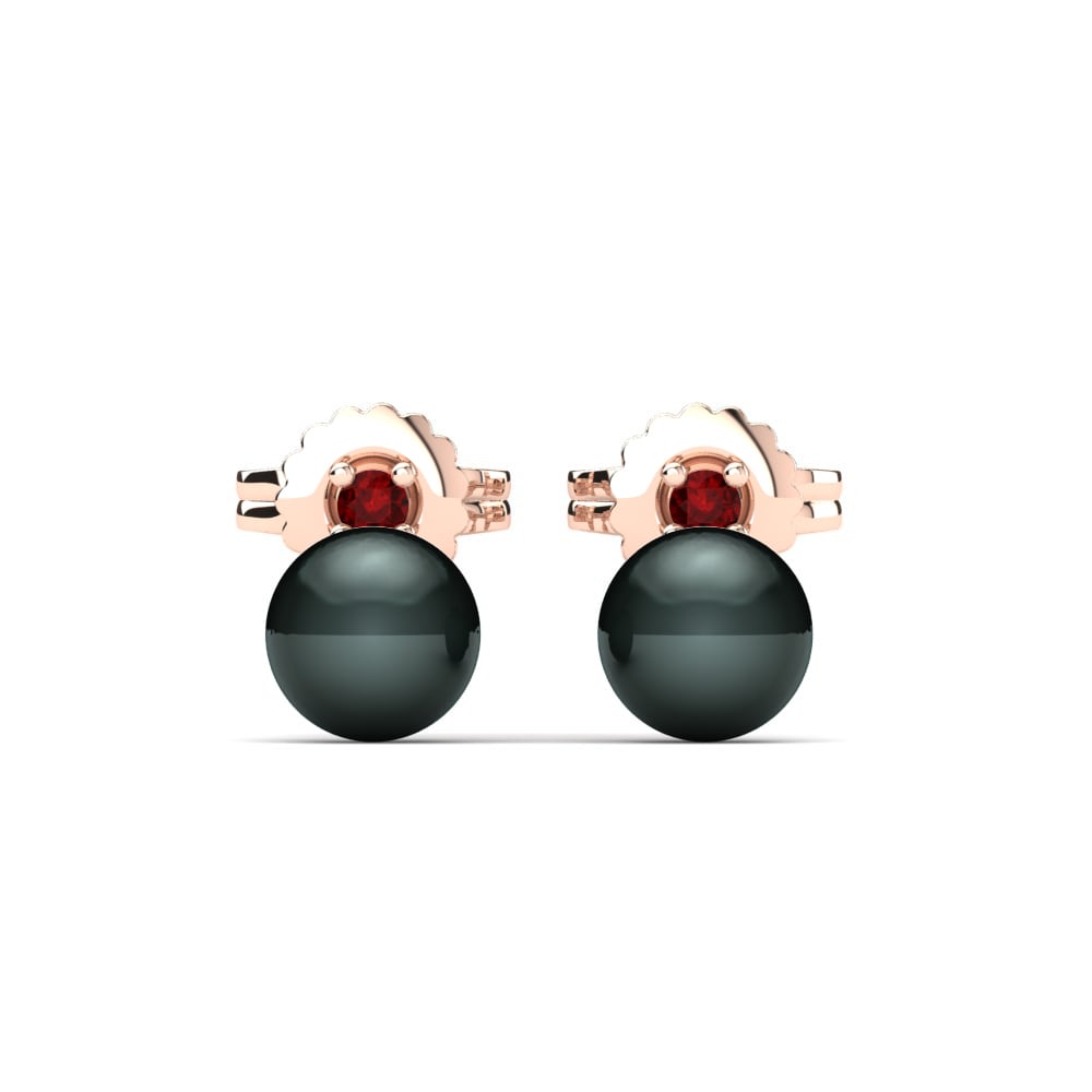 Rotgold 585 Roter Zirkonia Damen ohrring Lamarria